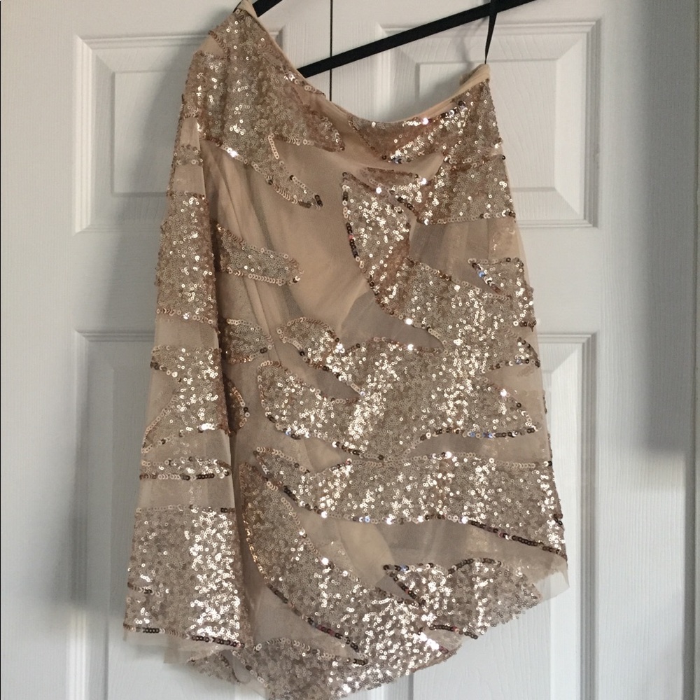 One shoulder Bebe sequin dress